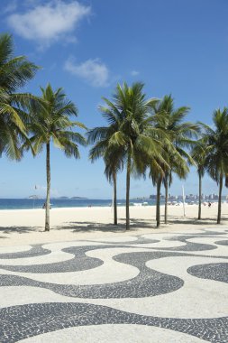 Copacabana beach boardwalk rio de janeiro Brezilya
