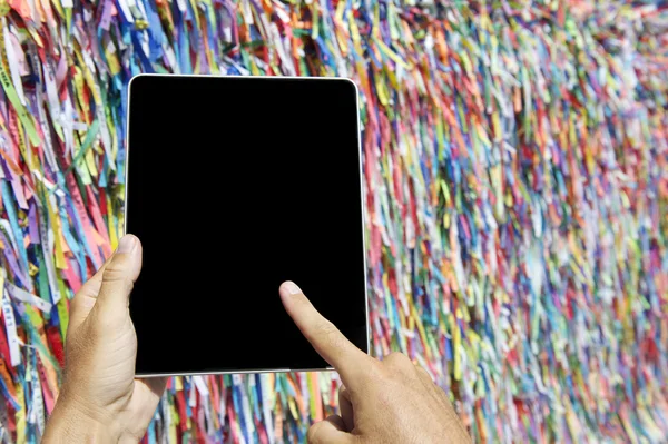 Tablet de dedo Bonfim Salvador Bahia Brasil — Foto de Stock