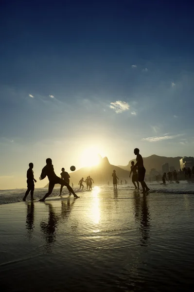 Carioca Brazilians Playing Altinho Beach Football Rio — Stock Photo, Image