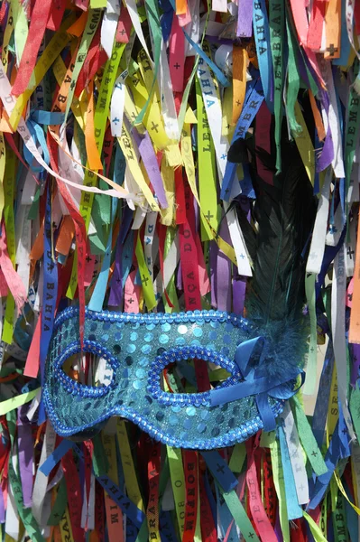 Carnival Mask Brazilian Wish Ribbons — Stock Photo, Image