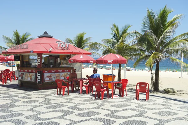 Kiosek promenády pláži Ipanema — Stock fotografie