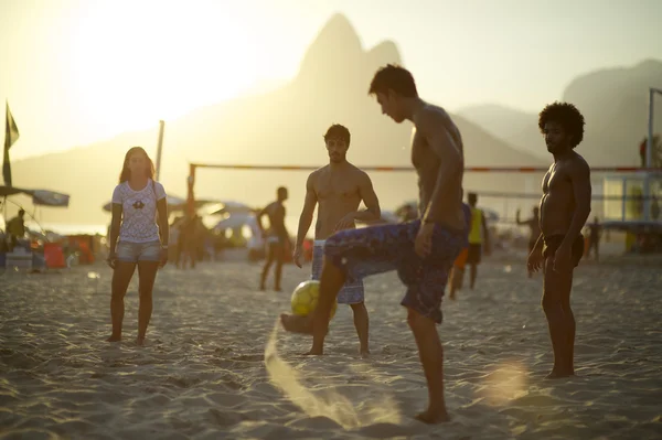 Carioca Brasileiros Jogando Altinho Posto Nove Rio — Fotografia de Stock