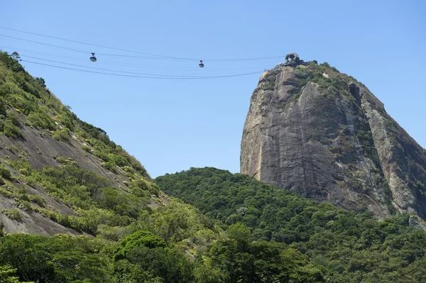 Pan de Azúcar Pao de Acucar Mountain Cable Cars Rio — Foto de Stock