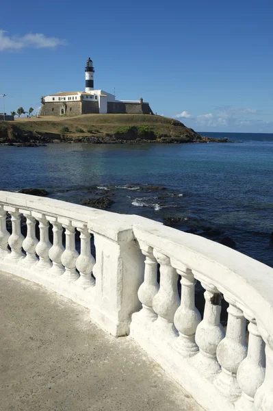 Salvador Brasil Farol da Barra Lighthouse Beach — Foto de Stock