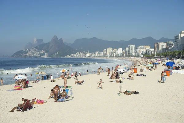 Playa Arpoador Ipanema Rio de Janeiro Brasil Skyline —  Fotos de Stock