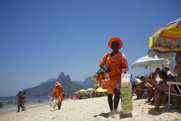 Brazilian Beach Vendor Rio de Janeiro Brazil