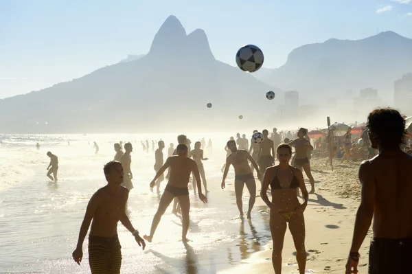 Posto Nove Ipanema Plajı futbol Rio Altinho — Stok fotoğraf