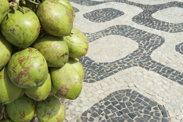 Rio de Janeiro Brazil Coconuts Ipanema Sidewalk — Stock Photo, Image