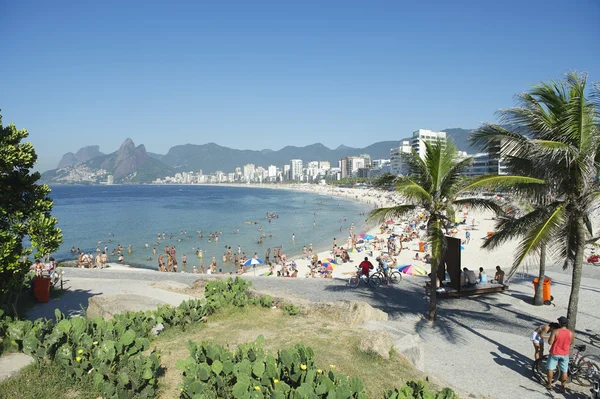 Praia do Arpoador Ipanema Rio de Janeiro Brasil Skyline — Fotografia de Stock