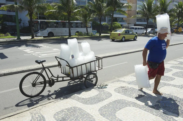 Vendedor de Gelo Rio de Janeiro Brasil — Fotografia de Stock