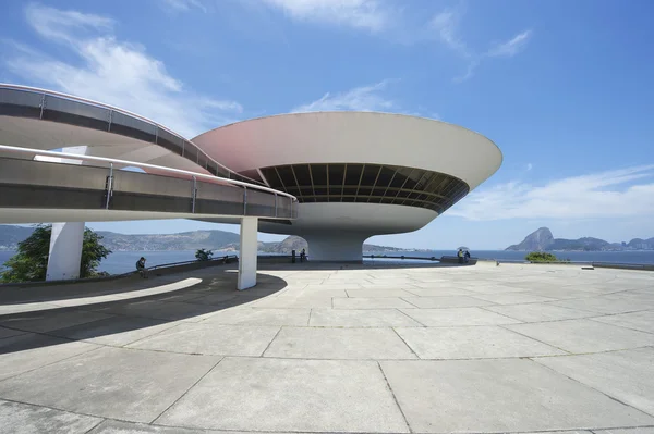 Niteroi Museum Rio de Janeiro Brazilië ingang — Stockfoto