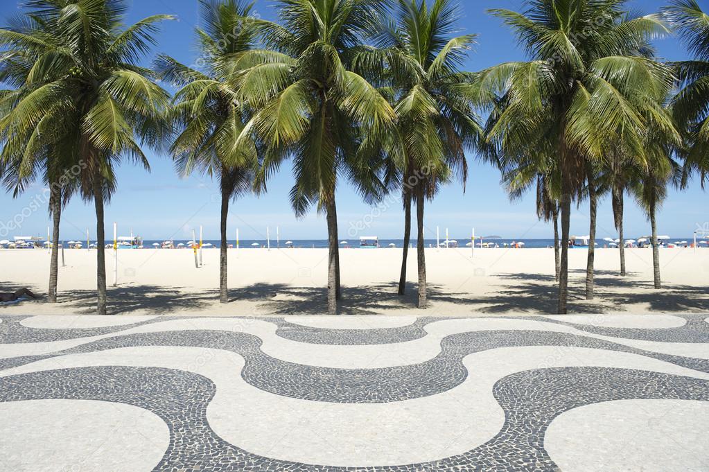 Copacabana Beach Boardwalk Rio de Janeiro Brazil