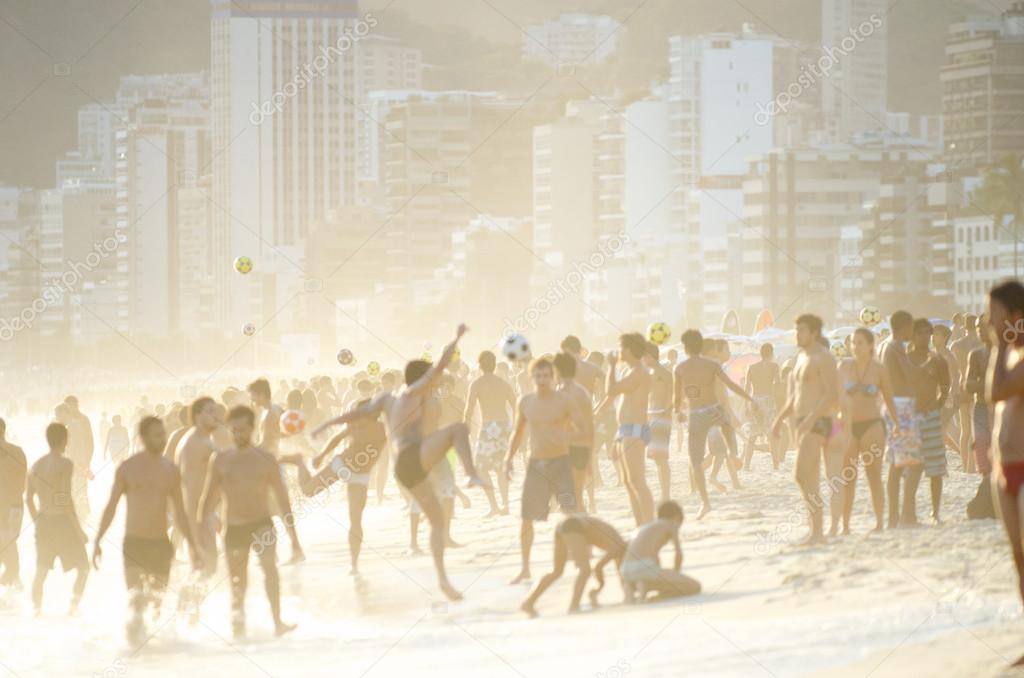Carioca Brazilians Playing Altinho Beach Football