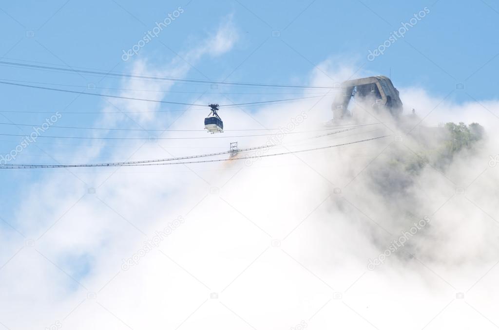 Misty Sugarloaf Pao de Acucar Mountain Cable Car Rio