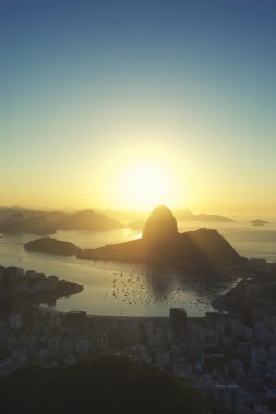 Rio de Janeiro Brazil Golden Sunrise Sugarloaf Mountain