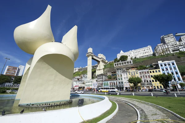 살바도르 바이아 브라질 스카이 라인 보기 Cairu 플라자 Cidade Baixa — 스톡 사진
