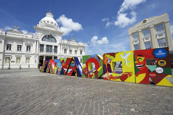 Salvador Bahia Brasil Signo colorido — Foto de Stock