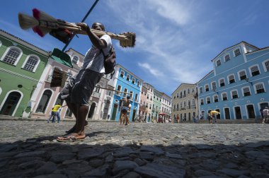 renkli sömürge mimarisi pelourinho salvador Brezilya