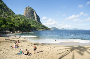 Kırmızı plaj sugarloaf dağ rio de janeiro Brezilya