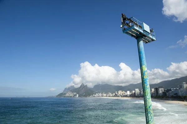 Praia do Arpoador Ipanema Rio de Janeiro Brasil Skyline — Fotografia de Stock