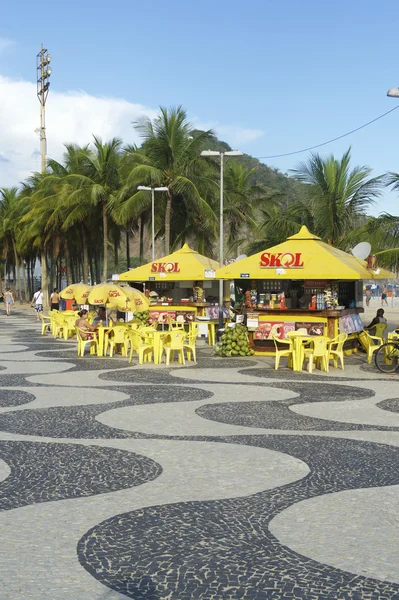 Copacabana plaj manzarası Boardwalk Rio de Janeiro Brezilya