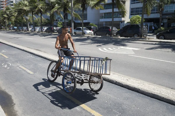 Ice Vendor Delivery Rio de Janeiro Brazil — Stock Photo, Image