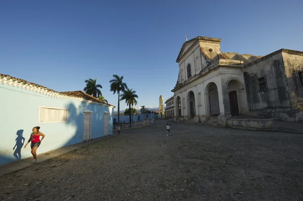 Trinidad Cuba koloniale het platform Plaza Mayor — Stockfoto