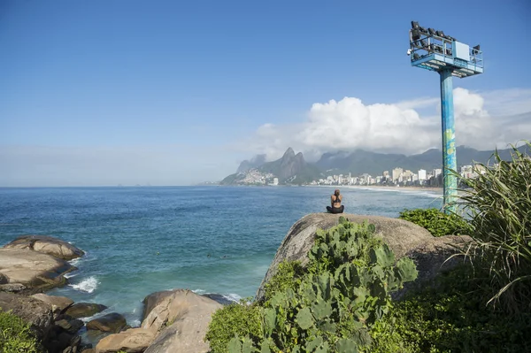 Playa Arpoador Ipanema Rio de Janeiro Brasil Skyline — Foto de Stock