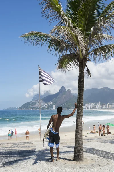 Brazilian Surfer Ipanema Beach Rio de Janeiro — Stock Photo, Image