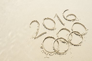 Olimpiyat halkaları 2016 mesaj kuma çizilmiş