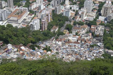 Favela Brezilyalı Hillside oldu Rio de Janeiro Brezilya