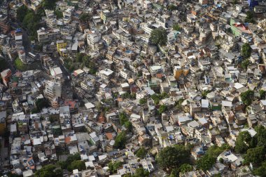 Favela Brezilyalı Hillside oldu Rio de Janeiro Brezilya