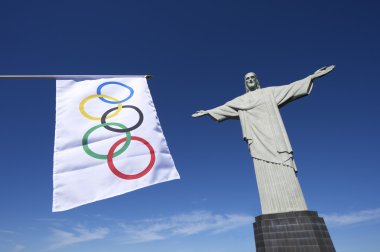 Olimpiyat bayrağı İsa kurtarıcı Rio