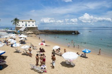 Porto da Barra Beach Salvador Bahia Brazil clipart