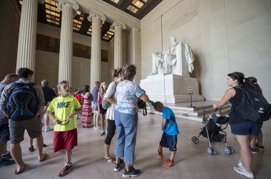 Abraham Lincoln'ün heykeli Lincoln Anıtı, Washington Dc oturmuş