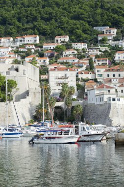 Dubrovnik Hırvatistan tekne Marina manzara