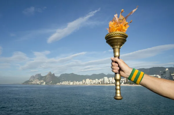 Torcia a mano Rio de Janeiro — Foto Stock