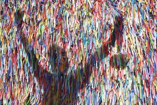 Shadow of Brazilian Athlete with Medal Wish Ribbons