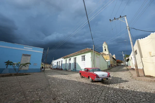Amerikaanse oldtimers Trinidad Cuba — Stockfoto