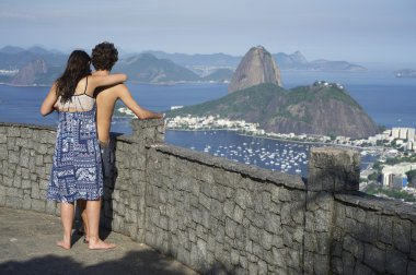 Çift Rio de Janeiro Brezilya manzarası doğal Overlook