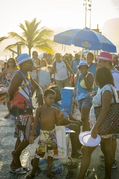 Río de Janeiro Atardecer Carnaval Multitud — Foto de Stock