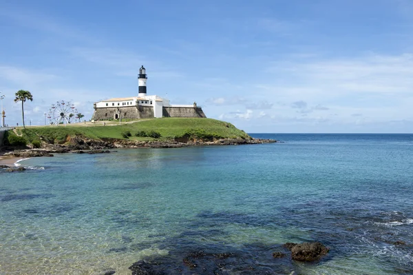 Salvador Brezilya farol da barra fener beach — Stok fotoğraf