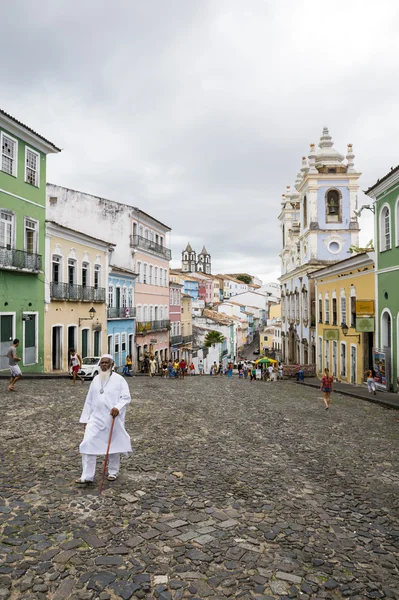 Pelourinho salvador brasilien historische Stadtsilhouette — Stockfoto