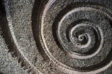 Spiral Pattern Carved in Stone clipart