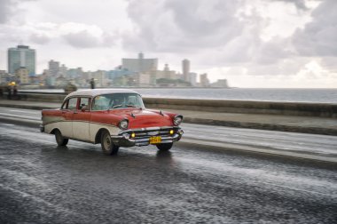 Old Fashioned 50s Car Taxi Havana Cuba