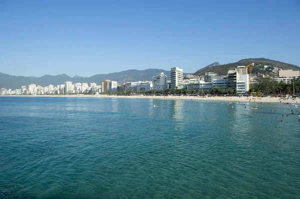 Rio de Janeiro Ipanema Beach Skyline Desde el mar —  Fotos de Stock