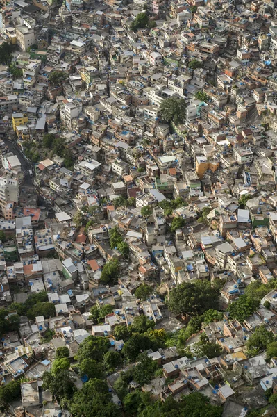 Favela Braziliaanse heuvel sloppenwijk Rio de Janeiro Brazilië — Stockfoto