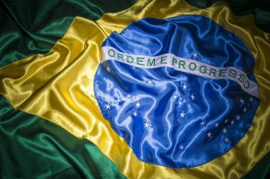 Silky Brazilian Flag Background