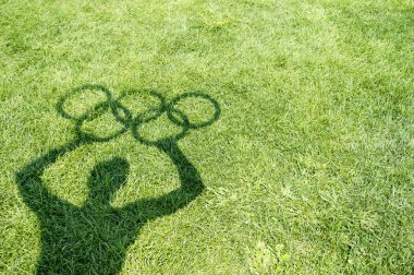 Gölge Tutan Olimpiyat Yüzükleri Rio de Janeiro