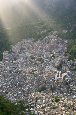 Favela Brazilian Hillside Shantytown Rio de Janeiro Brazil clipart